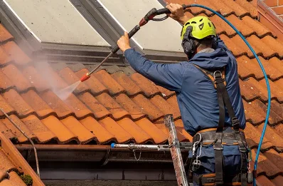 Démoussage et hydrofuge de toiture à Goudelin